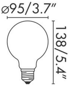 FARO LED žárovka G95 matná E27 8W 2700K