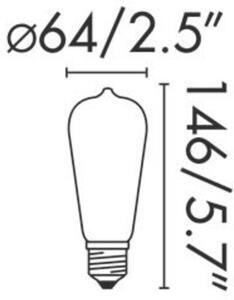 FARO LED žárovka dekorativní filament AMBER E27 4W 2200K
