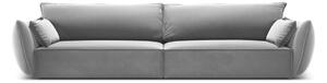 Světle šedá sametová pohovka 248 cm Vanda – Mazzini Sofas