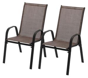Set zahradních židlí ORIANA hnědé NEO3678 (2 ks)