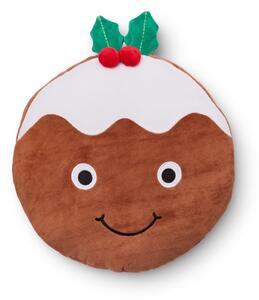 Plyšový dekorační polštář s vánočním motivem 35x35 cm Christmas Pudding – Catherine Lansfield