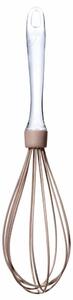 Silikonová šlehací metla, taupe barva, 29 cm