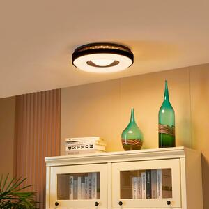 Lindby Aaesha LED stropní bílá/černá Ø40,5cm