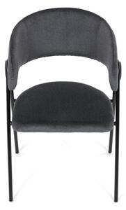 Jídelní židle sametová, šedá DCL-X7130 GREY2