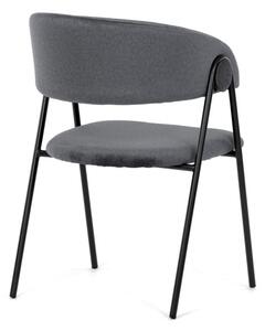 Jídelní židle sametová, šedá DCL-X7130 GREY2