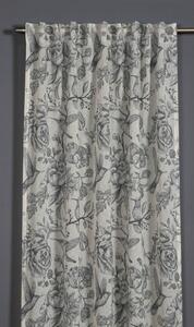 Šedý závěs 135x245 cm Birds and Roses – Sehlbach