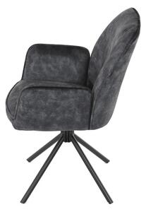 Jídelní židle sametová, černá HC-511 BK4