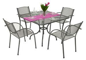Zahradní kovová sestava MILANO II. 1+4 Stůl 90x90 cm (CT0312)