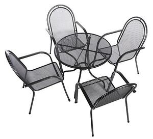 Zahradní kovová sestava CORINA I. 1+4 Stůl ø 90 cm (CT0313)