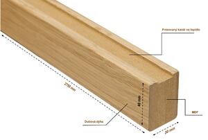 Woodele Koňak 3143 nástěnné dřevěné 3S lamely 30x40x2700
