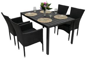 Zahradní ratanová sestava PALERMO 1+4 (různé délky) stůl 205x90 cm