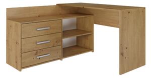 Rohový pc stolek Debio 1 (dub artisan). Akce -20%