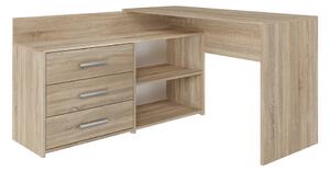 Rohový pc stolek Debio 1 (dub sonoma). Akce -20%