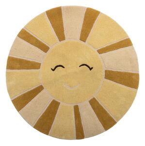 Béžový/jantarový vlněný dětský koberec ø110 cm Sun – Bloomingville Mini