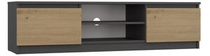 TV skříňka Musecalo 140 (antracit + dub artisan)