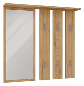 Věšákový panel Oasis 1 (dub artisan) (se zrcadlem)