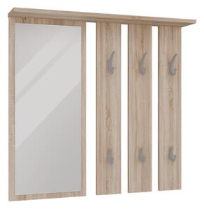Věšákový panel Oasis 1 (dub sonoma) (se zrcadlem)