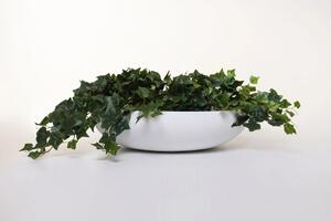 Okrasná miska PLANA, sklolaminát, 14xØ54 cm, bílá