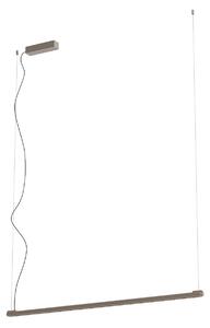 Redo Závěsné LED lineární svítidlo CRISP 36W, š. 120 cm, stmívatelné Barva: Stříbrná-kávová, Barva světla: 2700K