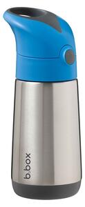 Termoska na pití s brčkem, 350ml, b.box, modro/šedá