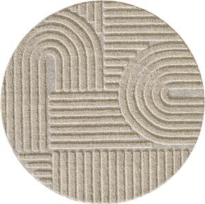 Ayyildiz, Kusový koberec Art 1121 Beige kruh, 120x120 (průměr) kruh, béžová, ložnice