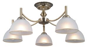 Italux PND-40653-5-ABR-WH přisazené stropní svítidlo Fener | 40W E27 | mosaz | opálová