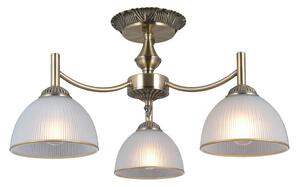 Italux PND-40653-3-ABR-WH přisazené stropní svítidlo Fener | 40W E27 | mosaz | opálová