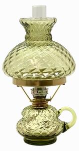 Floriánova huť Petrolejová lampa Anna - lesní zelená káro - komplet 3
