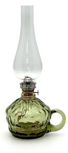 Floriánova huť Petrolejová lampa Klára - lesní zelená velká krakle