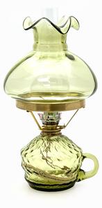 Floriánova huť Lampa petrolejová Klára - lesní zelená káro - komplet 6