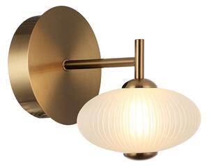 Italux WL-8545-1-BK-GD LED nástěnné svítidlo Nico | 5W integrovaný LED zdroj | 3000K | zlatá | černá | bílá