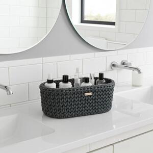 Háčkovaný košík oválný inox (háčkovaný košík)