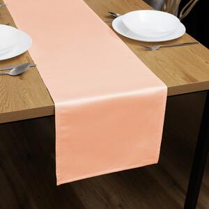 Biante Saténový běhoun na stůl polyesterový Satén LUX-060 Světle broskvový 20x120 cm