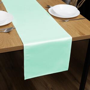 Biante Saténový běhoun na stůl polyesterový Satén LUX-059 Světle mintový 20x120 cm