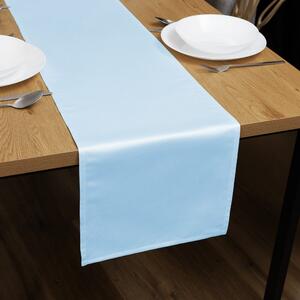 Biante Saténový běhoun na stůl polyesterový Satén LUX-062 Světle modrý 45x140 cm