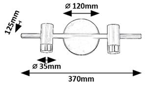 Rabalux 75041 - LED Nástěnné bodové svítidlo KADIR 2xLED/3W/230V 4000K