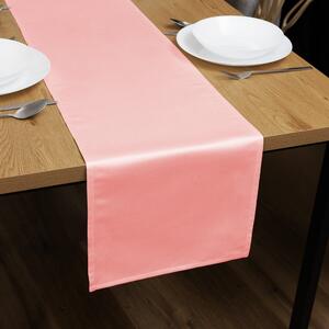 Biante Saténový běhoun na stůl polyesterový Satén LUX-061 Světle korálově růžový 20x140 cm