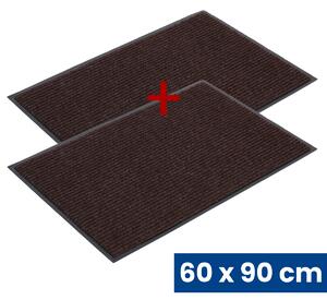 Odolná vstupní kobercová rohož s PVC 1+1 ZDARMA, 60 x 90 cm, hnědá