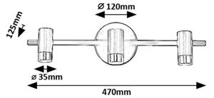 Rabalux 75042 - LED Nástěnné bodové svítidlo KADIR 3xLED/3W/230V 4000K