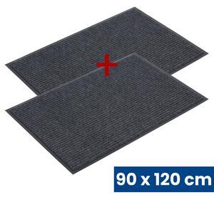 Odolná vstupní kobercová rohož s PVC 1+1 ZDARMA, 90 x 120 cm, šedá