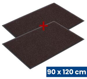 Odolná vstupní kobercová rohož s PVC 1+1 ZDARMA, 90 x 120 cm, hnědá