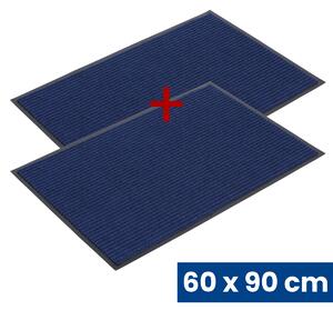 Odolná vstupní kobercová rohož s PVC 1+1 ZDARMA, 60 x 90 cm, modrá