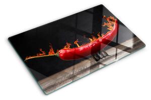 Skleněné krájecí prkénko Oheň a chilli paprička ddk-nr-wm-00006809