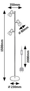 Rabalux 74279 - Stojací lampa HATICE 3xE14/15W/230V