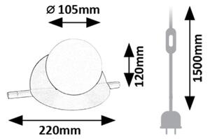 Rabalux 74222 - Stolní lampa JULES 1xG9/5W/230V