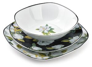 Mondex Porcelánová jídelní souprava Magnolia Black sada 18ks