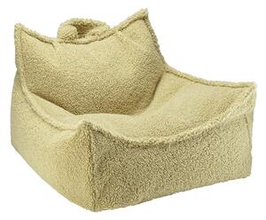 Zelený dětský sedací vak z textilie bouclé Chair – Wigiwama