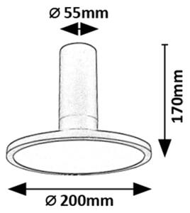 Rabalux 71323 - LED Stropní svítidlo OVIDIA LED/20W/230V 3000K černá