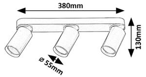 Rabalux 73077 - Bodové svítidlo MIRINA 3xGU10/5W/230V zlatá