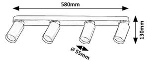 Rabalux 73078 - Bodové svítidlo MIRINA 4xGU10/5W/230V zlatá